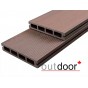 Террасная доска ДПК Outdoor 150*25*3000 мм. вельвет/шлифованная коричневая микс Террасная доска ДПК Outdoor 150*25*3000 мм. вельвет/шлифованная коричневая микс